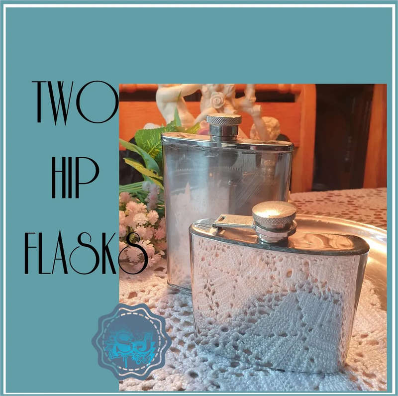 TWO HIP FLASKS | NEEDS A GOOD CLEAN | BEEN IN STORAGE |