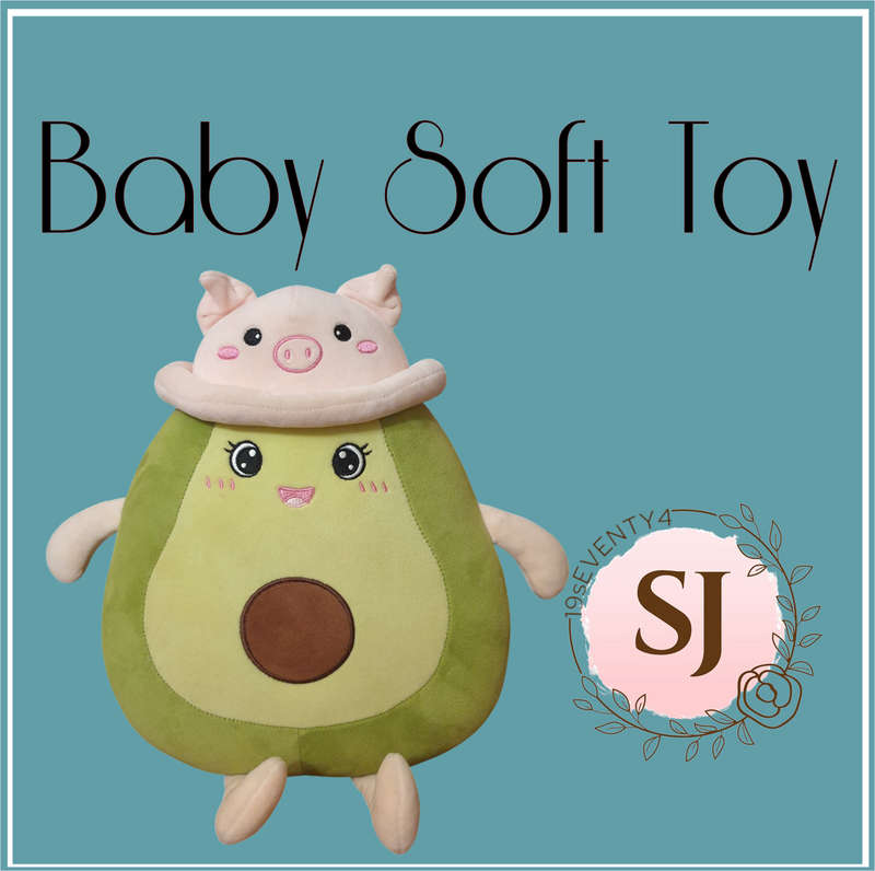 Avocado Soft Pillow  Animals,  Piglet Color