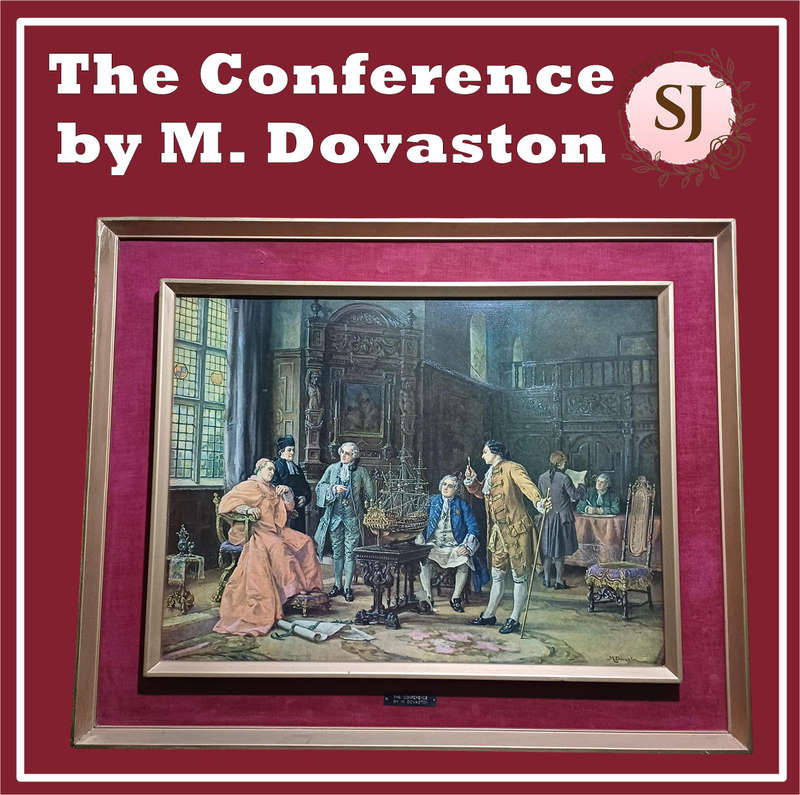 MARGARET DOVASTON 1884-1955  THE CONFERENCE, HIGH QUALITY PAINTING PRINT
