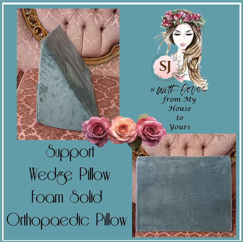 Solid Support Orthopaedic Wedge Pillow  Grey | 23 x 35 x 56 cm