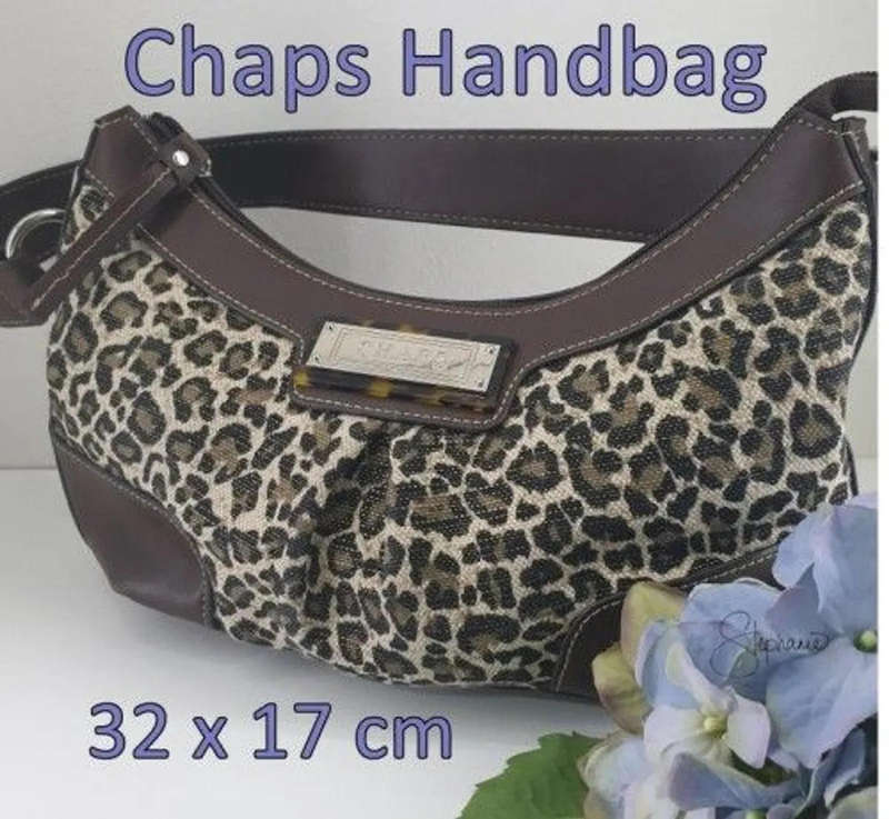Chaps Handbag  Leopard Print | 32 x 17 cm