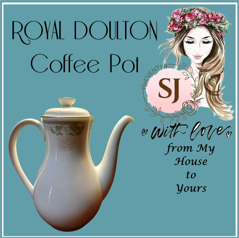 Royal Doulton "Twilight Rose" 1984 Coffee Pot with Lid  Graceful Vintage Charm