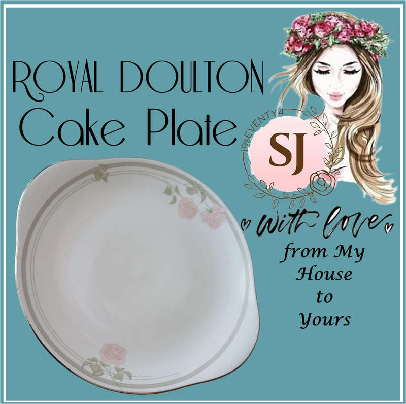 Vintage 1984 Royal Doulton "Twilight Rose" Cake Plate  Timeless Elegance
