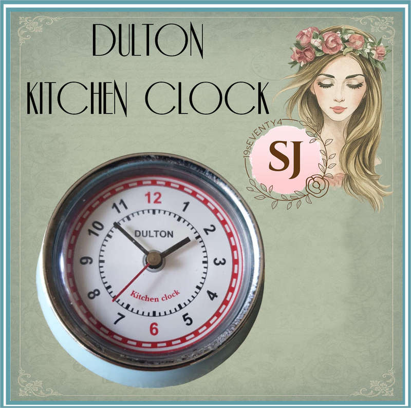 DULTON SMALL MAGNETIC KITCHEN CLOCK (NEW BATTERY INCLUDED)