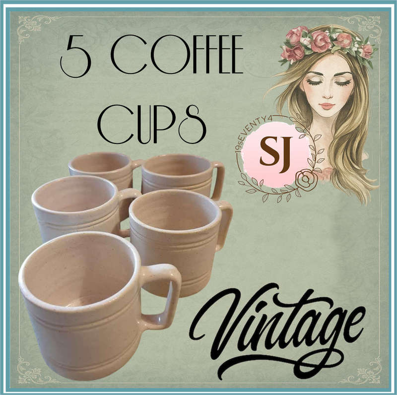 5 COFFEE CUPS VINTAGE