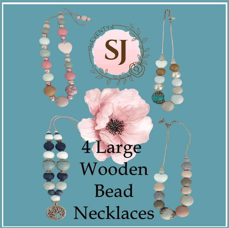 Large Wooden Bead Necklaces 4
