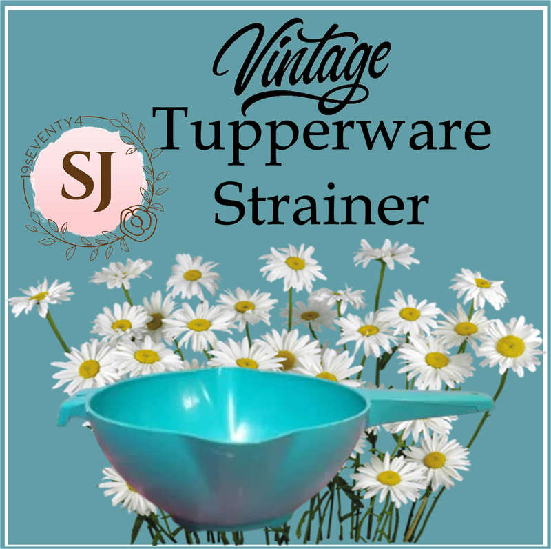 Vintage Round Tupperware Colander with long handle