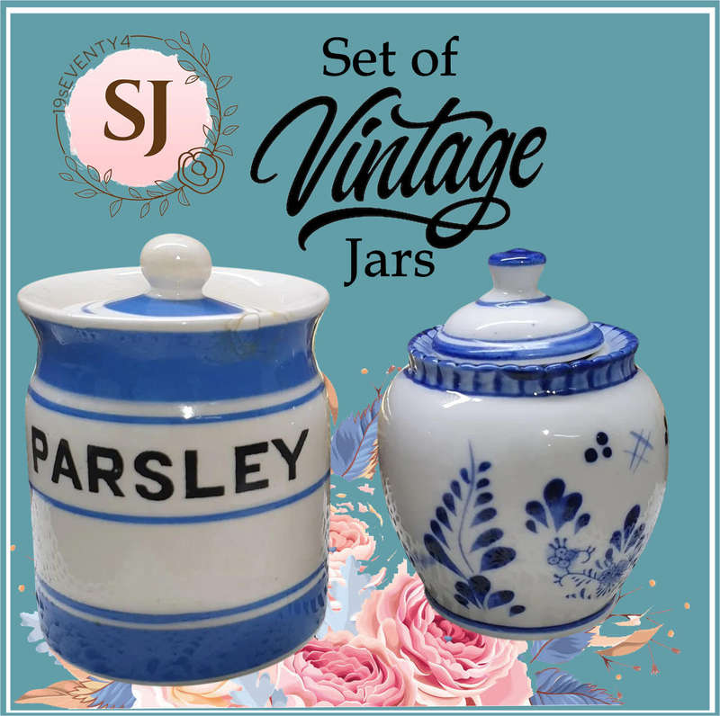 SET OF  SMALL VINTAGE JARS