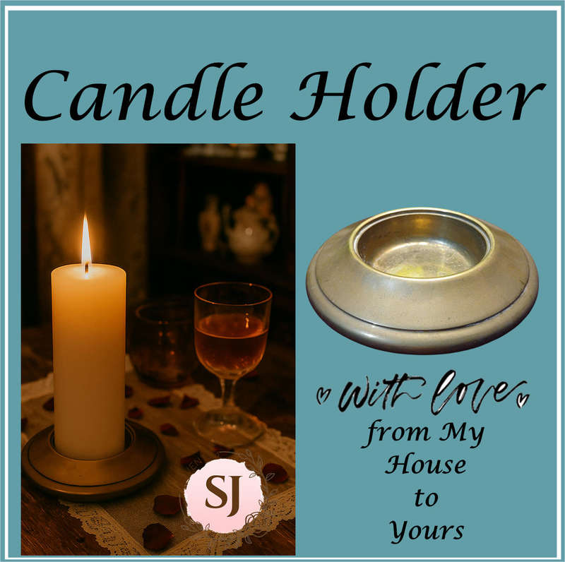 Large Round Brass Candle Holder