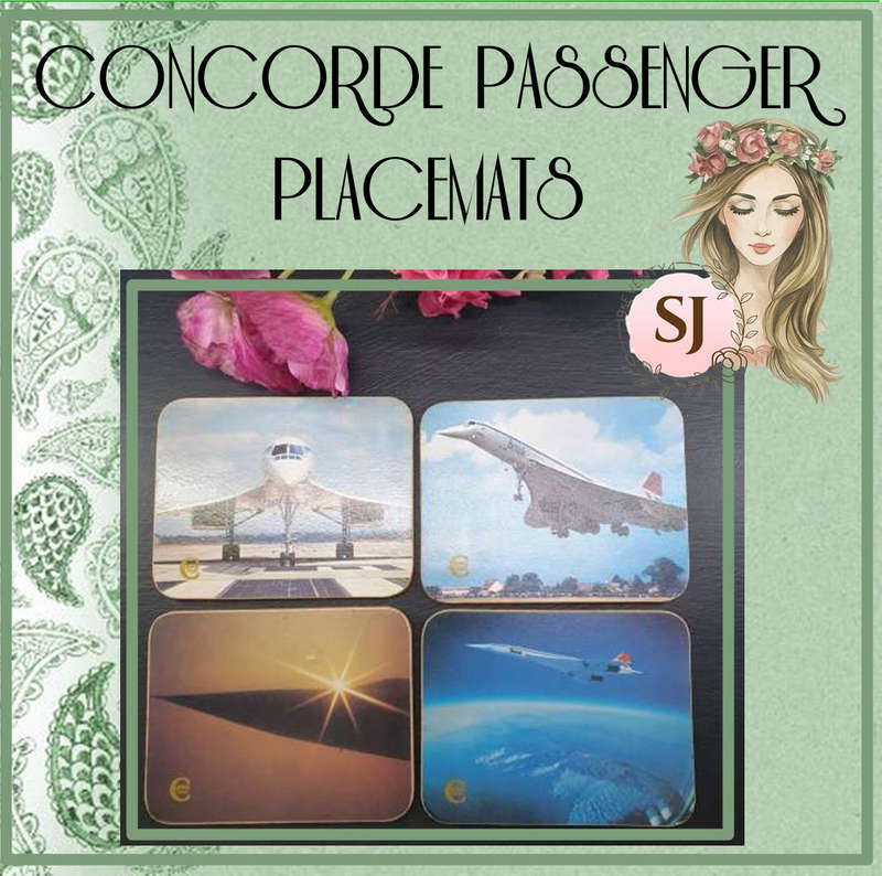 RARE CONCORDE PASSENGER PLACEMATS  SET OF 4