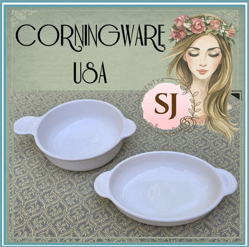 Set of 2 Vintage CorningWare Ovenproof Bowls  Made in the USA