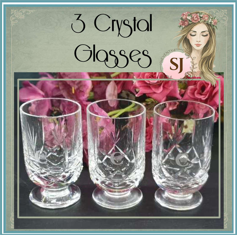 3 Crystal Glasses