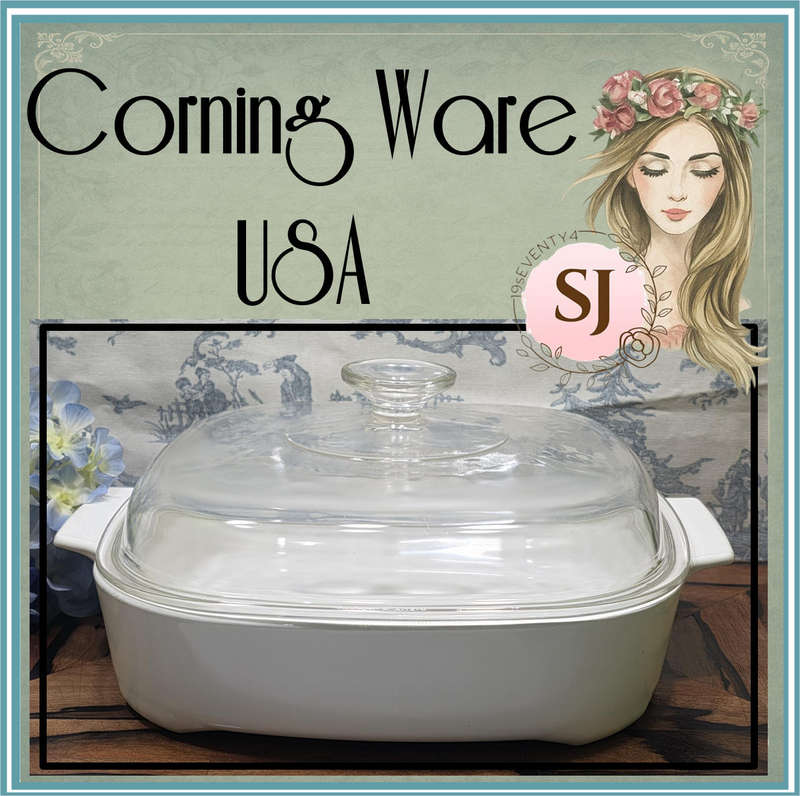 LARGE CORNING WARE BOWL WITH PYREX GLASS LID