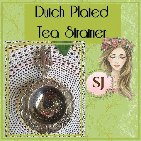 Vintage Dutch Plated Tea Strainer