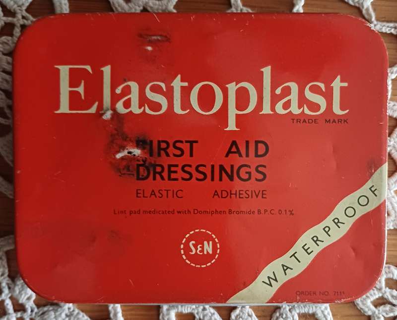 Vintage Elastoplast Tin  Made in England  |  1950s/60s Elastoplast tin |