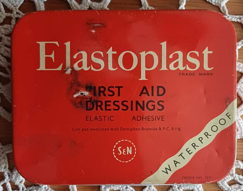 Vintage Elastoplast Tin  Made in England  |  1950s/60s Elastoplast tin |