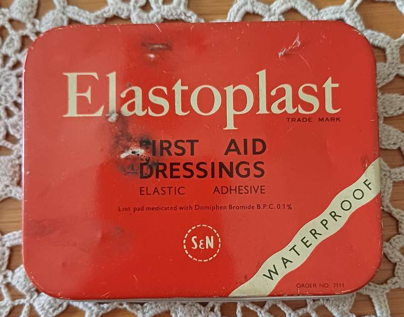 Vintage Elastoplast Tin  Made in England  |  1950s/60s Elastoplast tin |