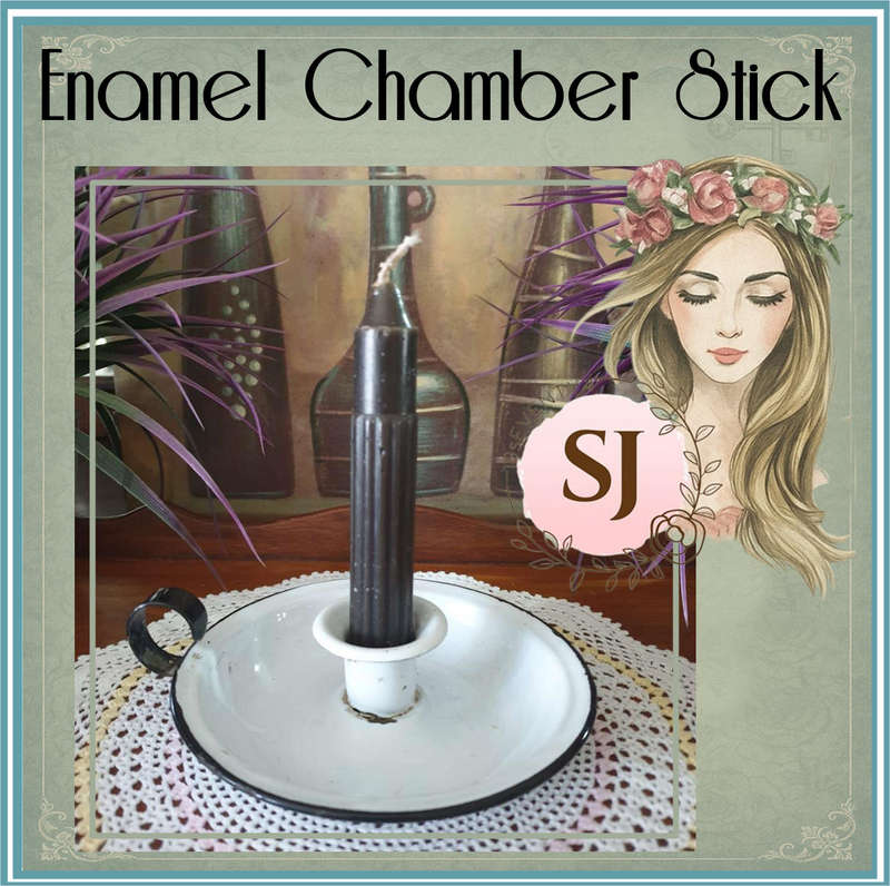 Vintage Enamel Chamber Stick
