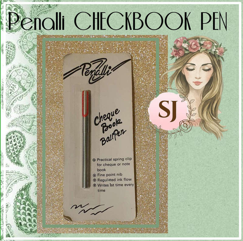 Penalli Collection Elegant Silver Cheque Book Wallet  Ball Point Pen
