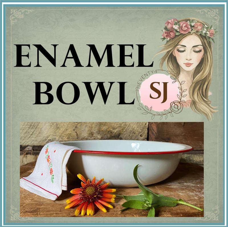 Vintage Enamel Bowl Just for You