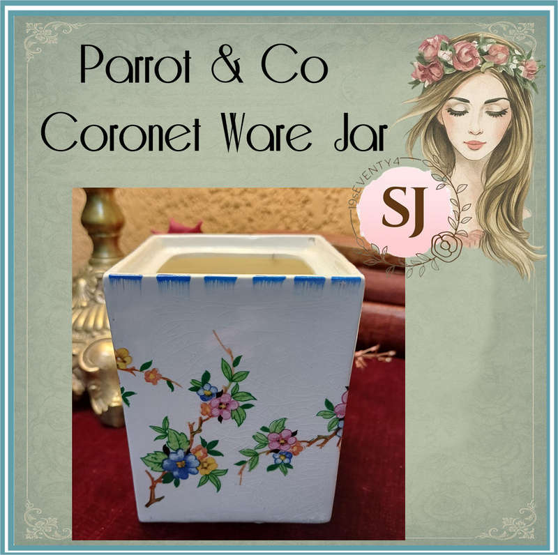 Vintage Art Deco Parrot & Co Coronet Ware  Jar | container |