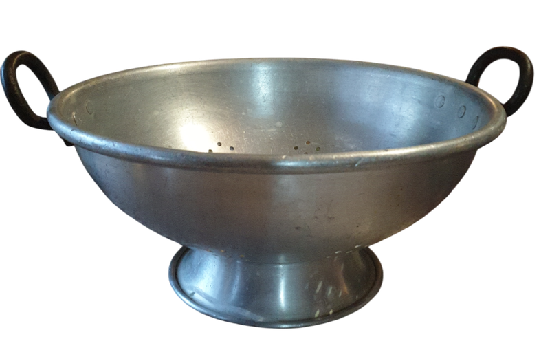 Vintage Large Aluminum Colander | Very Heavy and Solid |