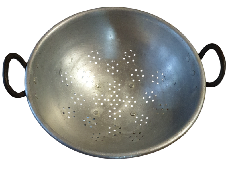 Vintage Large Aluminum Colander | Very Heavy and Solid |