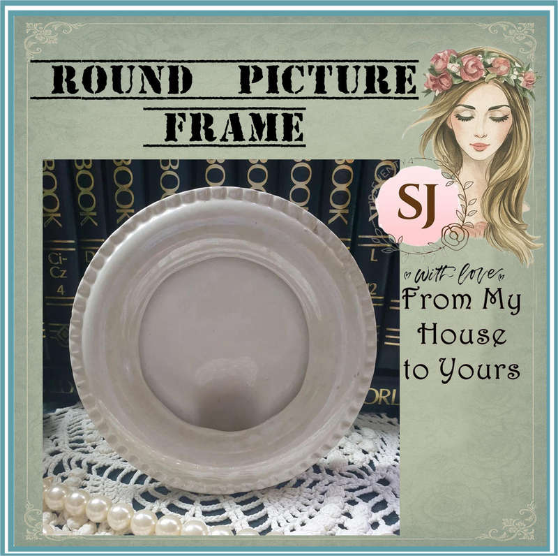 Vintage Round Porcelain Picture Frame | 1980`s |