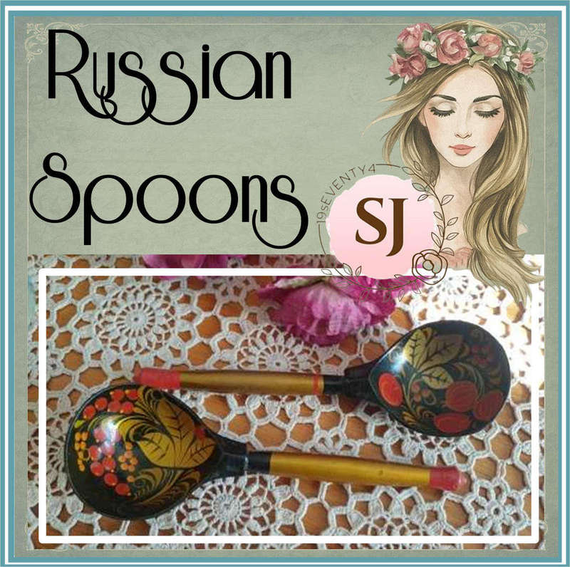 Set of Decorative Russian Wooden Spoons