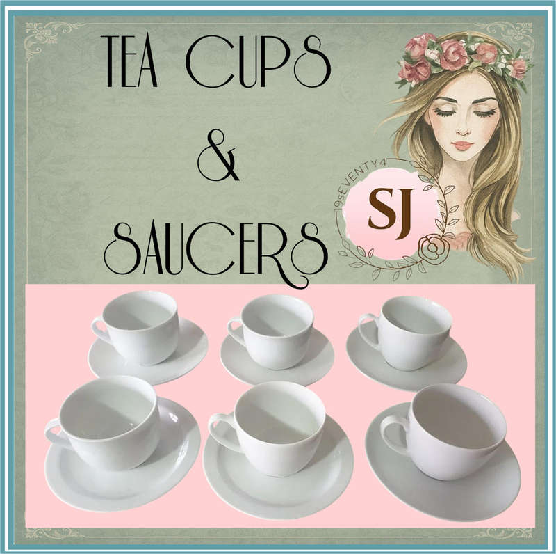 TEA CUPS AND SAUCERS