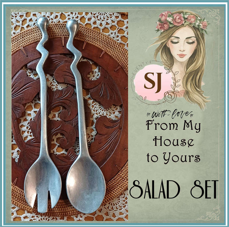 VINTAGE UTENSILS | DISPLAY | DECOR | SALAD SET | WUMA  STAMPED |