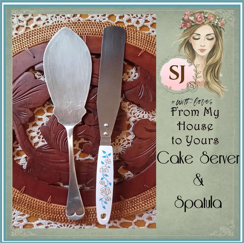 Vintage Metal Flexible Spatula Icing Spreader & silver plated cake server