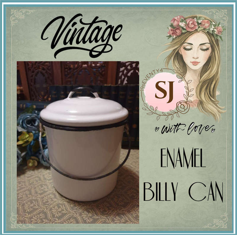 WHITE ENAMEL BILLY CAN