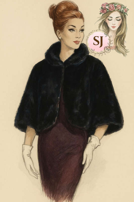 BLACK FUR SHAWL