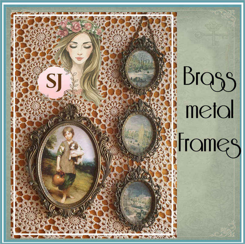 vintage ornate brass metal Frames | Italy |
