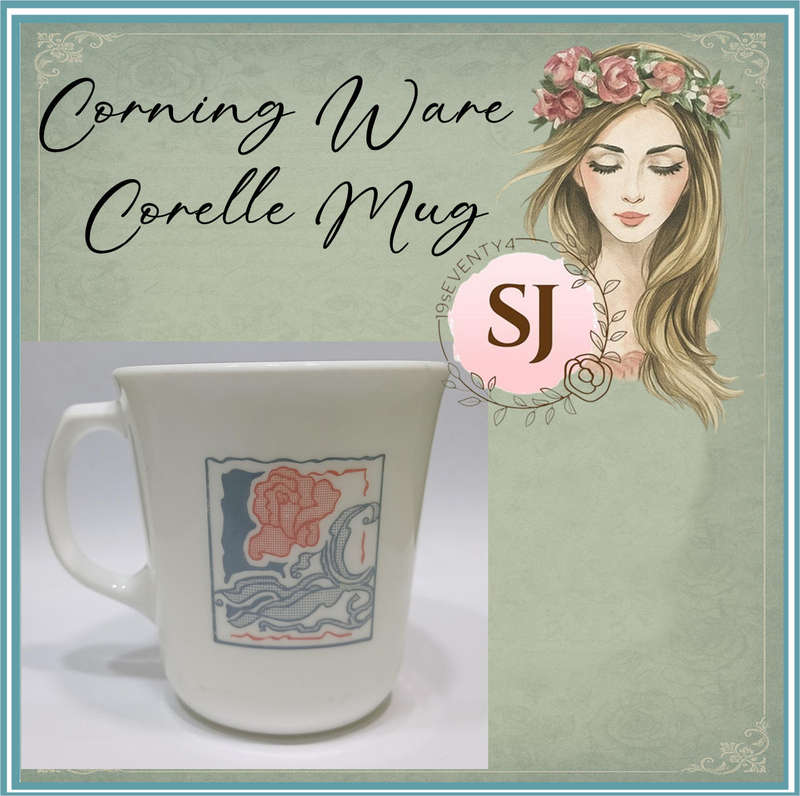 Vintage Rose Corning Ware Corelle Discontinued Tea Coffee Mug