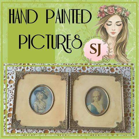 SET OF VINTAGE HAND PAINTED PICTURES