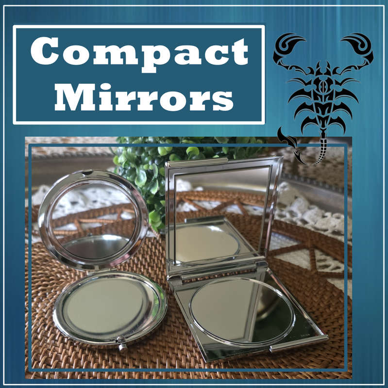 Set of Two Vintage-Style Compact Mirrors