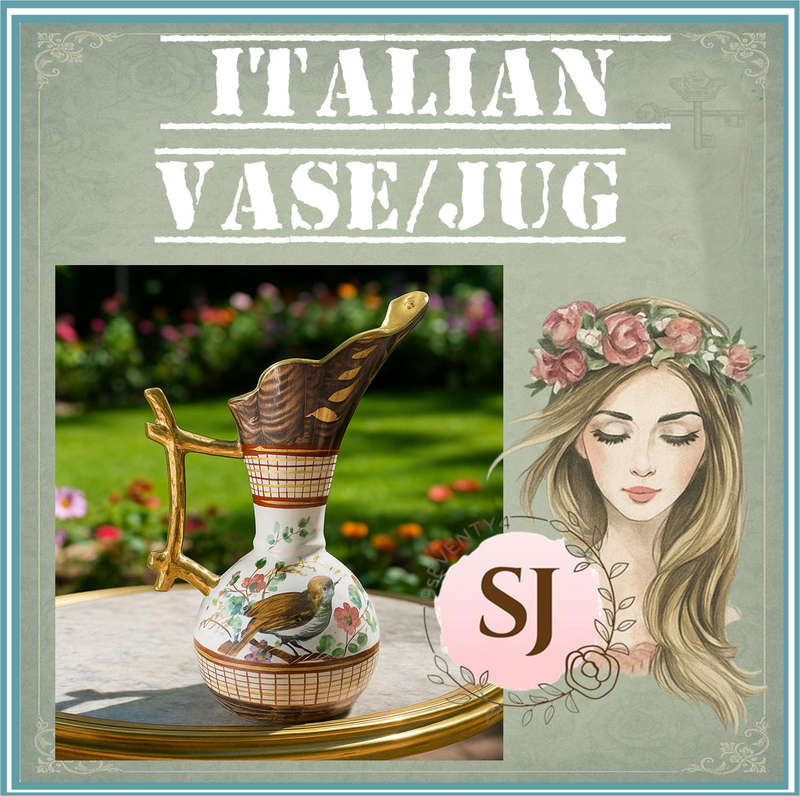 Hand Painted Italian Vase/Jug | Art Deco |