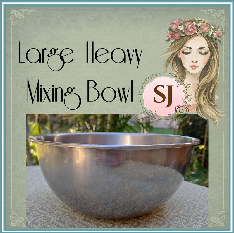Large Heavy Aloe Stainless Steel Mixing Bowl