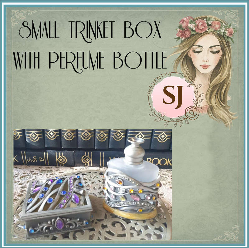 SMALL TRINKET BOX WITH PERFUME BOTTLE
