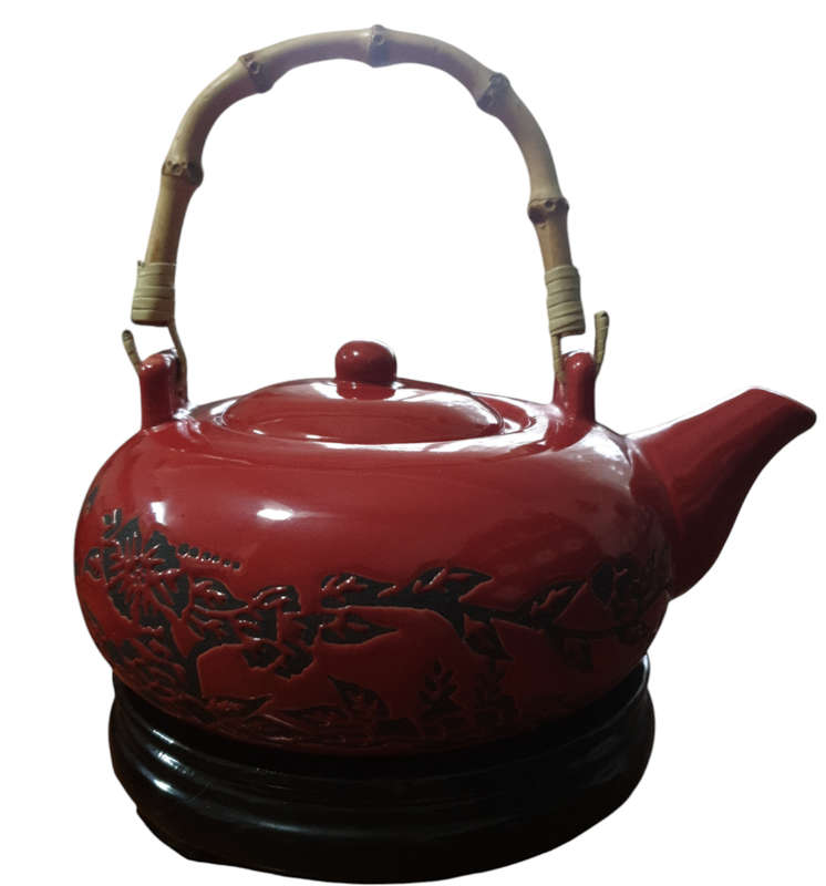 ORIENTAL TEA SET WITH TRAY
