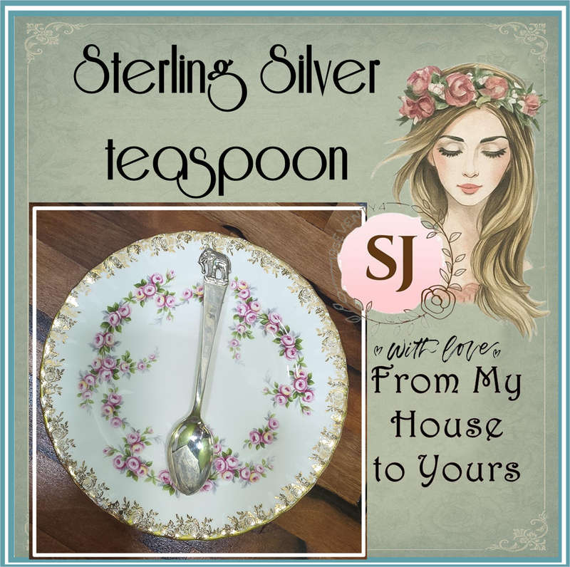 Vintage Sterling Silver Collectors Teaspoon | Elephant Design | 14.31g