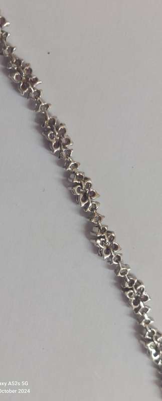 Spectacular sterling silver cz tennis bracelet 13.3g