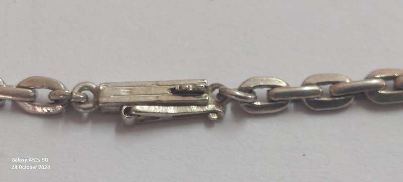 1920's Art Deco 935 sterling silver Aquamarine bracelet 6.1g Value R3500
