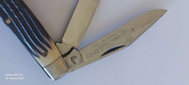 Vintage American Queen Steel #49 three blade knife Value R1200