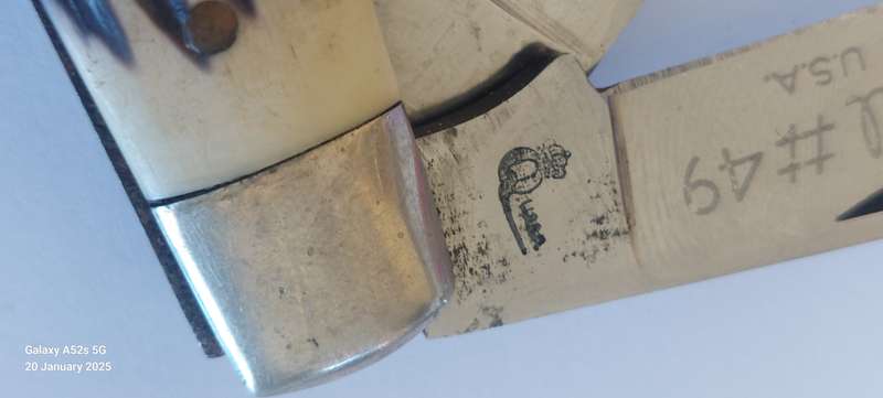 Vintage American Queen Steel #49 three blade knife Value R1200