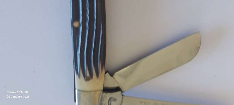 Vintage American Queen Steel #49 three blade knife Value R1200