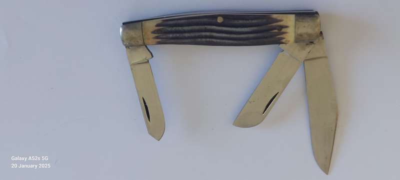 Vintage American Queen Steel #49 three blade knife Value R1200