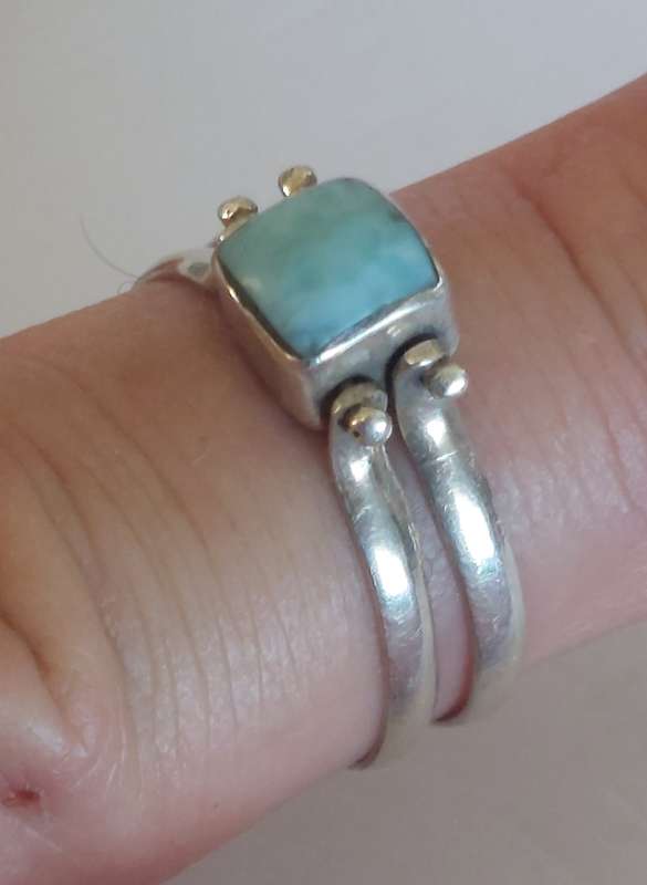Amazing Vintage sterling silver 2 stone reversible ring 2.4g